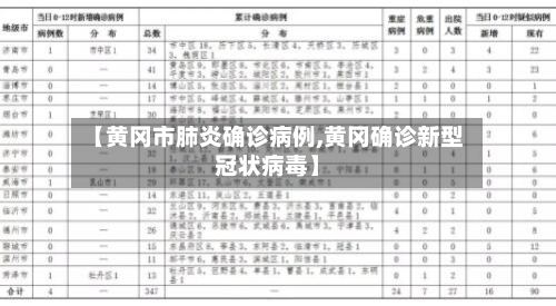 【黄冈市肺炎确诊病例,黄冈确诊新型冠状病毒】-第3张图片