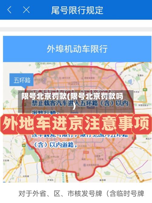限号北京罚款(限号北京罚款吗)