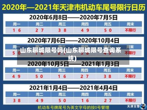 山东聊城限号吗(山东聊城限号查询系统)