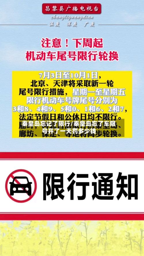 秦皇岛忘记了限行/秦皇岛忘了车限号开了一天罚多少钱