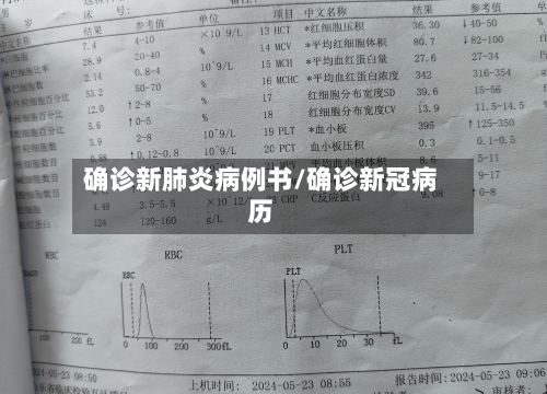 确诊新肺炎病例书/确诊新冠病历