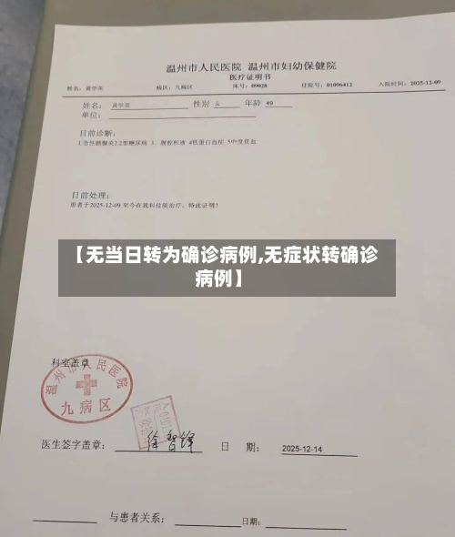 【无当日转为确诊病例,无症状转确诊病例】