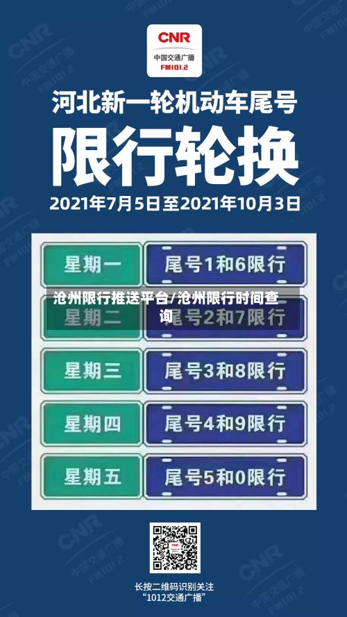沧州限行推送平台/沧州限行时间查询-第2张图片