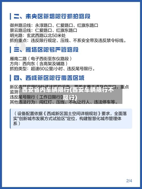 西安省内车辆限行(西安车辆限行不限行)