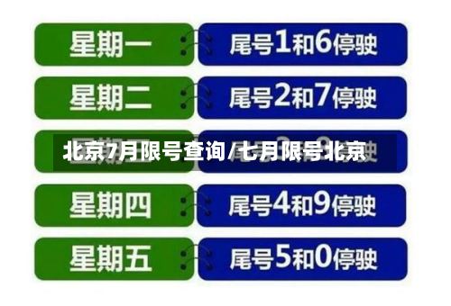 北京7月限号查询/七月限号北京-第3张图片