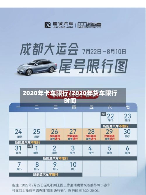 2020年卡车限行/2020年货车限行时间