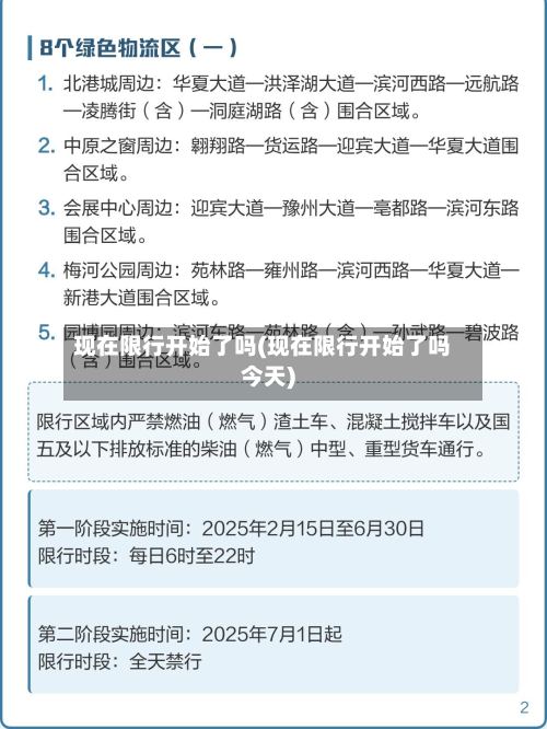 现在限行开始了吗(现在限行开始了吗今天)-第2张图片