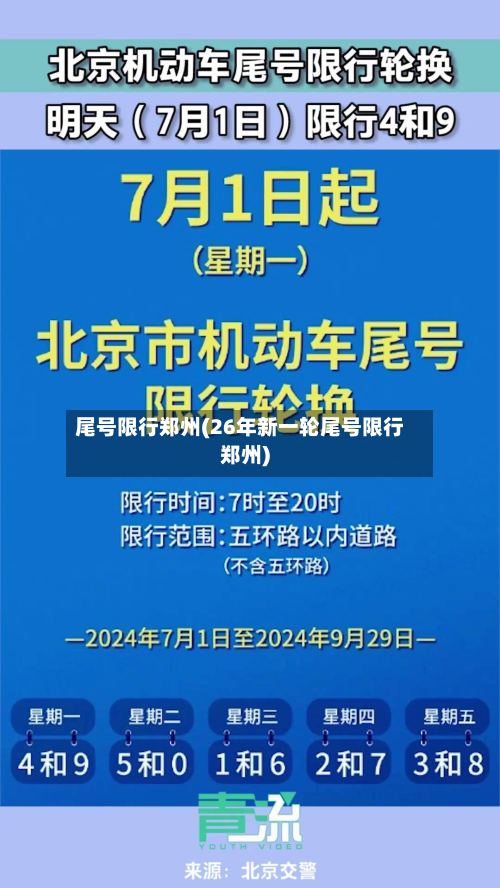 尾号限行郑州(26年新一轮尾号限行郑州)