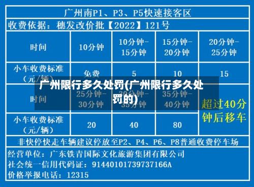 广州限行多久处罚(广州限行多久处罚的)