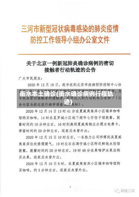 衡水本土确诊(衡水确诊病例行程轨迹)