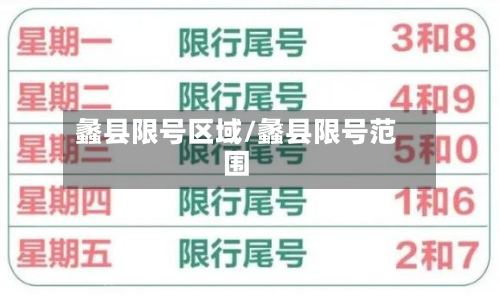 蠡县限号区域/蠡县限号范围