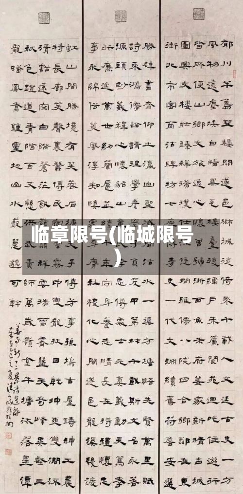 临章限号(临城限号)-第2张图片