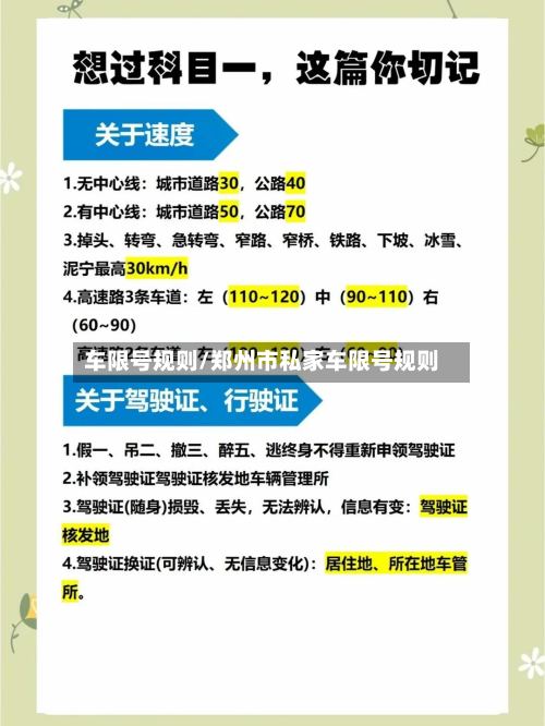 车限号规则/郑州市私家车限号规则-第2张图片