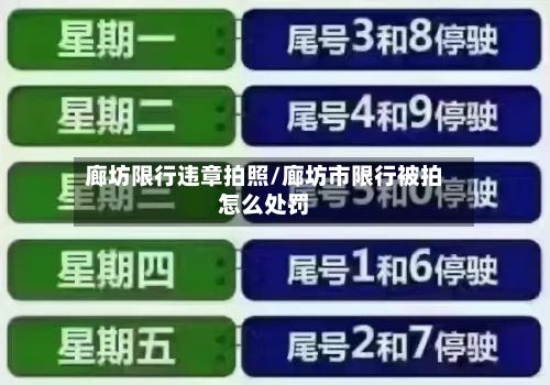 廊坊限行违章拍照/廊坊市限行被拍怎么处罚-第2张图片
